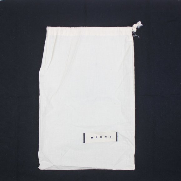 Marni 14x9 Cream Woven Drawstring Dust Bag - Picture 4 of 7